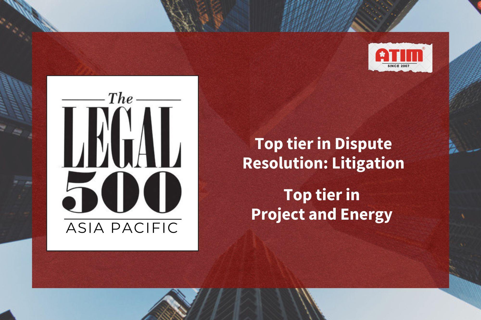 ATIM được xếp hạng bởi Legal500